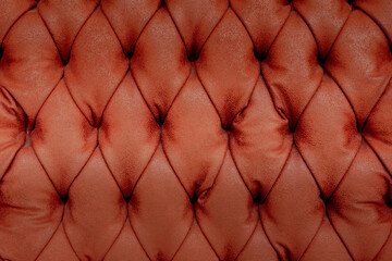 Old Leather Sofa Detail of an old brown vintage sofa with cracked leather.