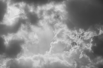 Beautiful dark dramatic sky with stormy clouds before the rain, Sky full of dark clouds before the...