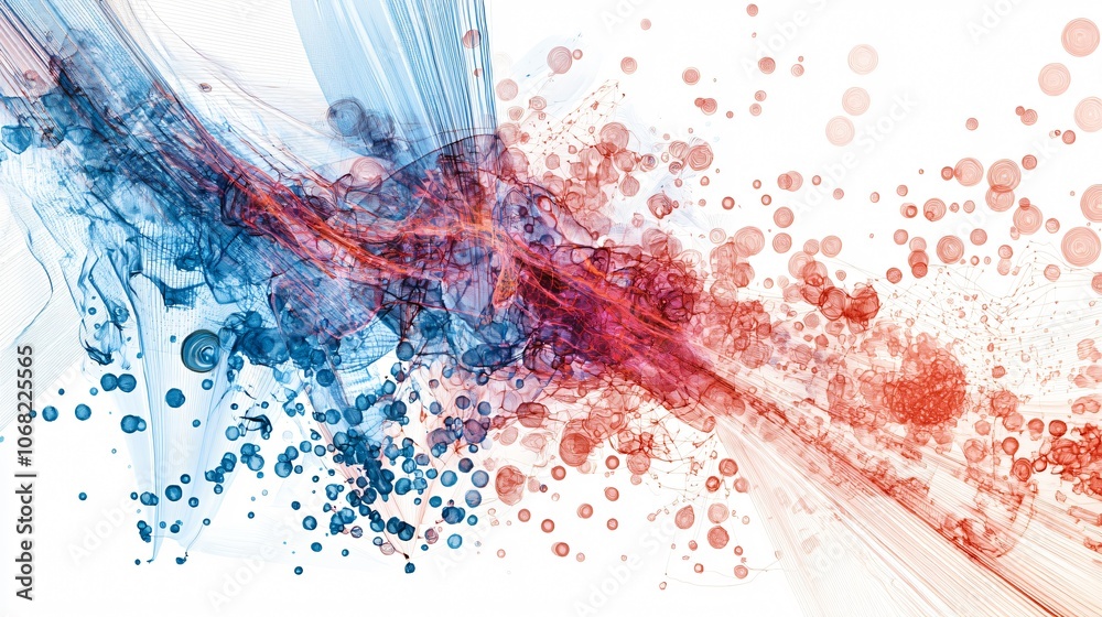 Aufkleber Explore the impact of chronic condition research through engaging data visualization art in vibrant colors and shapes