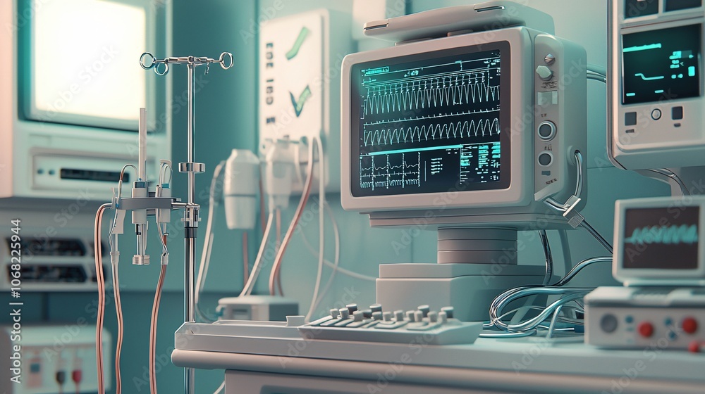 Poster Enhancing patient care through innovative chronic disease monitoring system technical renderings in modern healthcare environments