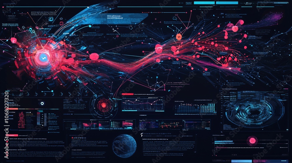 Poster Explore the intricacies of health data analysis through captivating cyberpunk visualization techniques