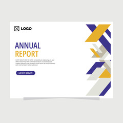 Fototapeta premium Clean and Stylish Annual Report Design with Abstract Geometry