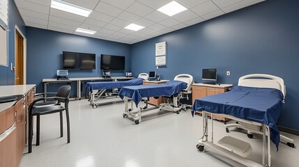 Explore an advanced infection control training center educational facility designed for future healthcare professionals
