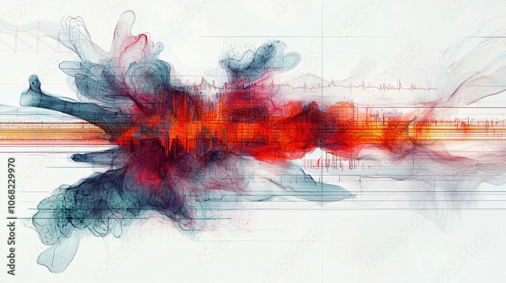 Leinwandbilder explore the intricate relationship between risk assessment and visualization in abstract data art