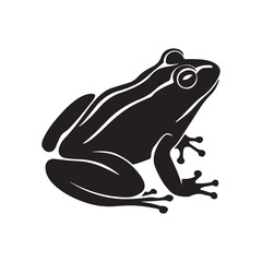 Frog toad abstract logo black silhouette vector