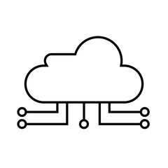 Cloud Tech Icon Line