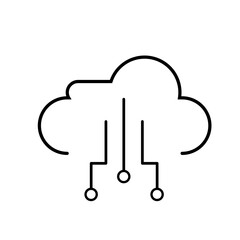 Cloud Tech Icon Line