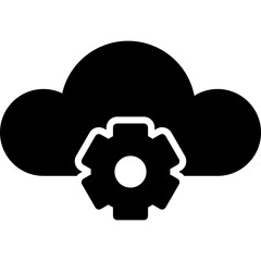 Cloud Tech Icon Glyph