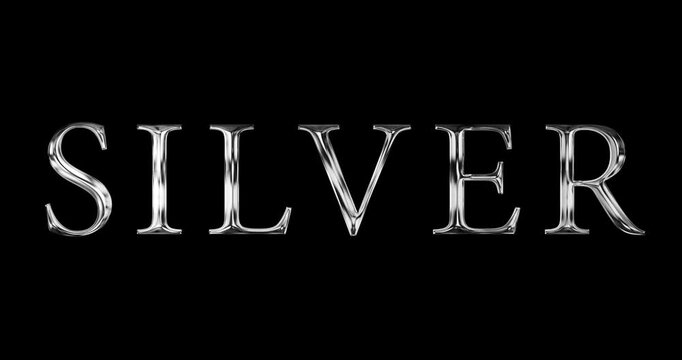
Silver text gold effect metal like shining luxurious glamour effect background. Cinematic title New Year trend celebration festive overlay. Star anniversary appreciation wishing asset. 4K Silver Text