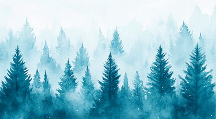 Fototapeta premium winter forest landscape