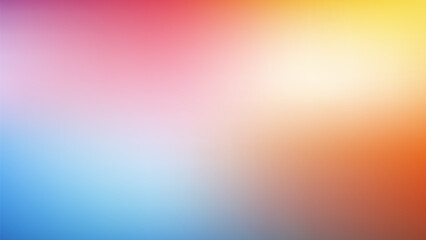 Abstract Gradient Background with Blue, Pink, Yellow, and Orange Hues
