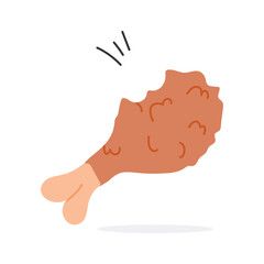 Get this amazing icon of chicken drumstick in trendy style