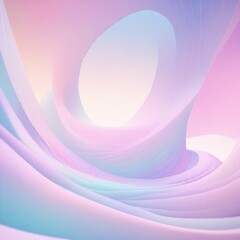 background with soft, pastel dawn light in seven colors, forming gently curved shapes that add depth and dimension. Use smooth, flowing lines and gradients in pastel tones like pink, lavender, mint
