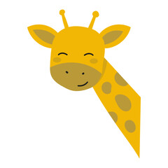 Cute giraffe cartoon illustration