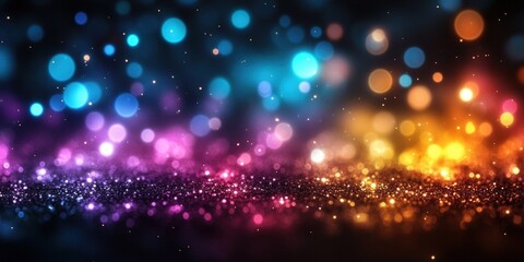 Colorful Bokeh Background with Glowing Lights