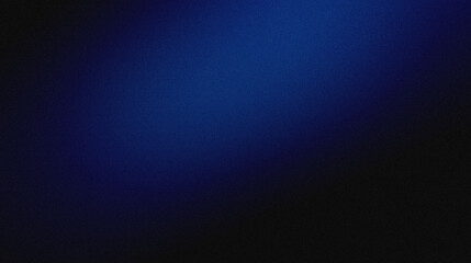 Obraz premium Blue grainy gradient noisy background, light to dark azure sapphire cerulean denim blue smooth noise texture banner backdrop design