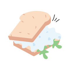 Tasty sandwich with layers, fast food concept icon