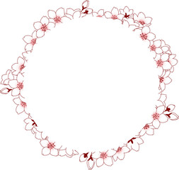 桜の花のベクター素材イラスト