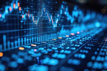 Blurred Stock Market Data on a Computer Screen