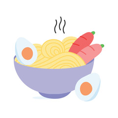 Easy to edit icon of ramen in modern style