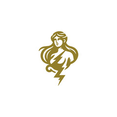 Lightning lady logo