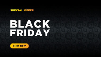 Black Friday dark banner. Special offer.