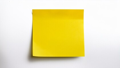 yellow sticky note on isolate White background, PNG