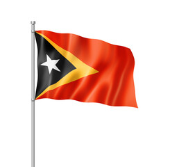 East Timor flag isolated on white