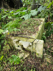 Abandoned Portable Toilet Fallen in the Remote Mountains
