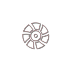 Obraz premium Computer cooler icon isolated on transparent background