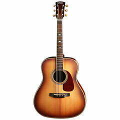 Obraz premium A guitar showcased against a white background,