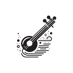 Vector Of Santur - Minimalist Santur Silhouette - Illustration Of Santur Instrument.