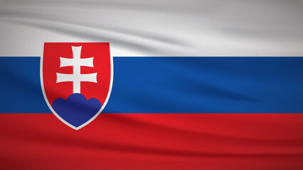 Obraz premium State of Slovakia flag Background Illustration 4K