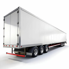 long-trailer-on-white-background