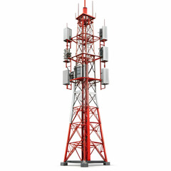 mobile tower on white background