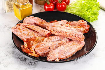Marinated Duck wings for barbecue