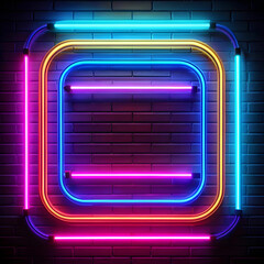 Obraz premium neon-lights-on-a-black-background