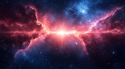 Space background with gamma ray bursts