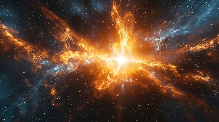 Space background with gamma ray bursts
