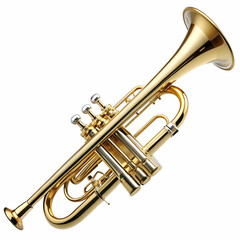 Obraz premium A trumpet showcased against a white background,