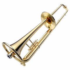 Obraz premium A trumpet showcased against a white background,
