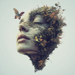 portrait of a woman with creative make up