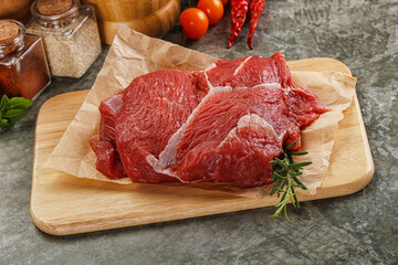 Raw beef meat piece for cooking