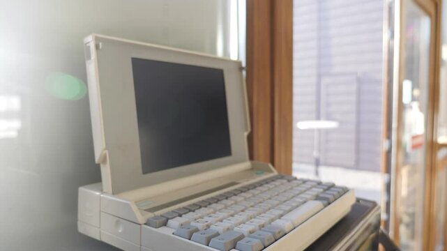 Old Style Laptop. Retro Computer Tech 
