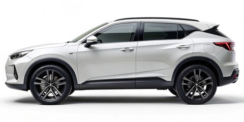 Naklejka premium White SUV electric car