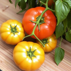 Fresh tomatoes, showcasing their vibrant red color and glossy skin