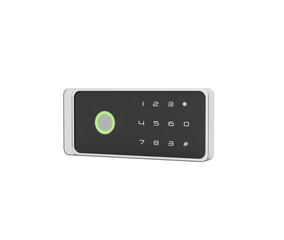 Digital Safe Lock With Touchscreen Numeric Keypad, Green Indicator For Secure Access 3d Illustration
