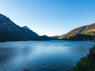 lake and mountains