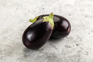 Raw ripe organic eggplant vegetable