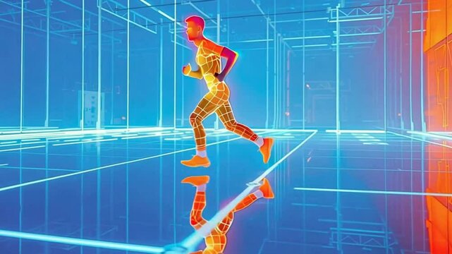 silhouette of someone running